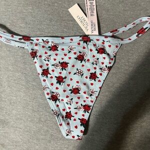 Victoria's Secret Rose and Hearts Thong